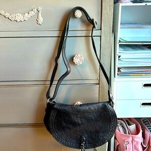 Lucky Brand Vintage Inspired Stash Hobo Shoulder Bag 100% cowhide Leather